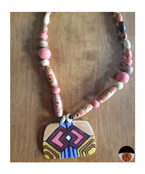 In Between The Journey  Wood Necklace