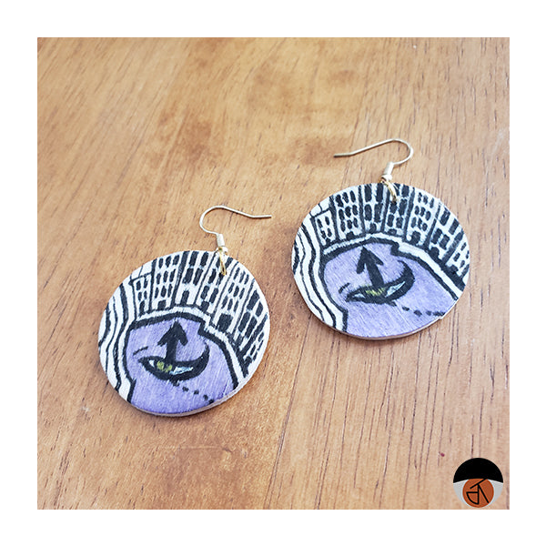 Rise Above Wood Earrings