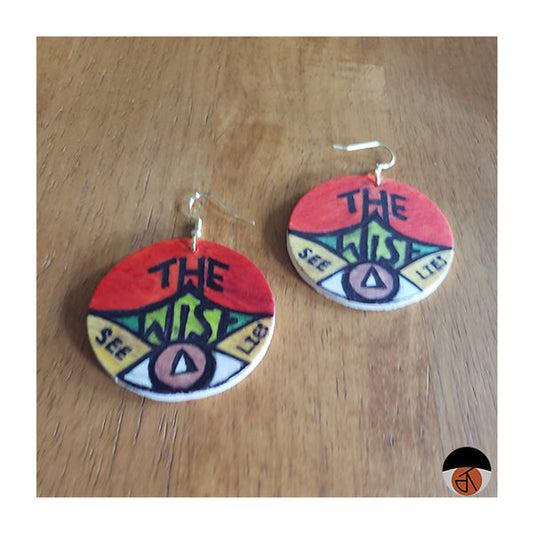 The Wise SeeLies Wood Earrings